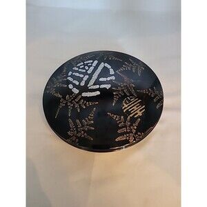 Japanese  Hanae Mori ? Traditional Craft Round One Tier 3 Divided Sections  Box